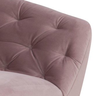 Pikowana sofa welurowa 3 osobowa Ria Vic 191cm różowa Actona