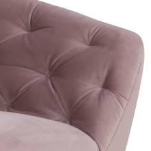 Pikowana sofa welurowa 3 osobowa Ria Vic 191cm różowa Actona