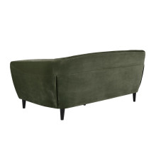 Pikowana sofa welurowa 3 osobowa Ria Vic 191cm zielona Actona