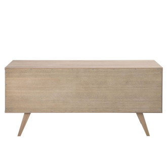 Komoda z szufladami i półkami na nóżkach A-line 160x72cm dąb bielony Actona