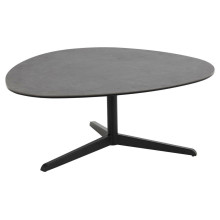 Stolik ceramiczny z nieregularnym blatem na jednej nodze Barnsley 100cm czarny Actona