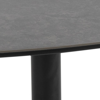 Stolik ceramiczny z nieregularnym blatem na jednej nodze Barnsley 100cm czarny Actona