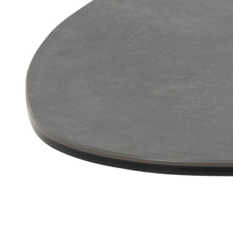 Stolik ceramiczny z nieregularnym blatem na jednej nodze Barnsley 100cm czarny Actona