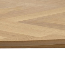 Stół fornirowany okrągły w jodełkę Nagano 120cm dąb Actona