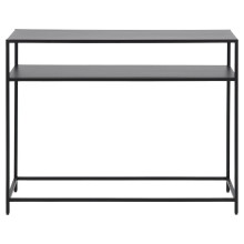 Konsola metalowa z półkami Newcastle II 100x35cm czarna Actona