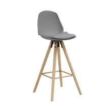 Krzesło barowe skandynawskie Oslo 77cm szare Actona