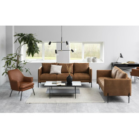 Stolik kawowy prostokątny z półką w stylu loft Angus 115x60cm czarny Actona 2
