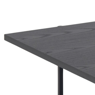 Stolik kawowy prostokątny z półką w stylu loft Angus 115x60cm czarny Actona