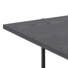 Stolik kawowy prostokątny z półką w stylu loft Angus 115x60cm czarny Actona