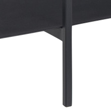 Stolik kawowy prostokątny z półką w stylu loft Angus 115x60cm czarny Actona