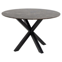 Stół ceramiczny okrągły Heaven 120cm brązowy / czarny Actona