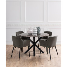 Stół ceramiczny okrągły Heaven 120cm brązowy / czarny Actona