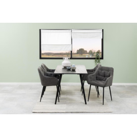 Stół prostokątny z ceramicznym blatem Wicklow 140x80cm czarny Grantham Actona 2