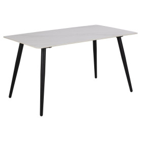 Stół prostokątny z ceramicznym blatem Wicklow 140x80cm biały Unico Actona