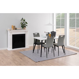 Stół prostokątny z ceramicznym blatem Wicklow 140x80cm biały Unico Actona 2