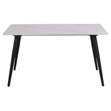 Stół prostokątny z ceramicznym blatem Wicklow 140x80cm biały Unico Actona