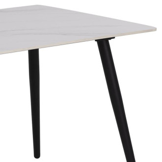 Stół prostokątny z ceramicznym blatem Wicklow 140x80cm biały Unico Actona