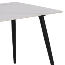 Stół prostokątny z ceramicznym blatem Wicklow 140x80cm biały Unico Actona