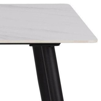 Stół prostokątny z ceramicznym blatem Wicklow 140x80cm biały Unico Actona