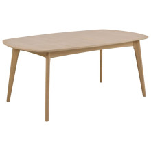 Stół fornirowany rozkładany z owalnym blatem Marte 180x102cm dąb bielony Actona