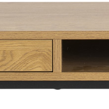 Biurko z szufladą i półką Seaford 110cm dąb / czarny Actona