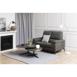 Sofa 2-osobowa rozkładana z regulacją i usb Rana 160cm szara Actona