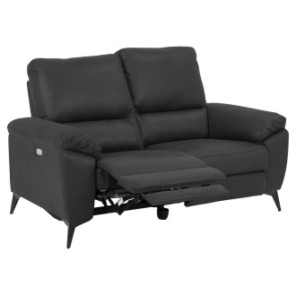 Sofa 2-osobowa rozkładana z regulacją i usb Rana 160cm szara Actona