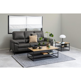 Sofa 3-osobowa rozkładana z regulacją i usb Rana 215cm szara Actona