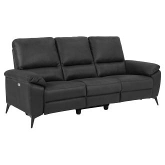 Sofa 3-osobowa rozkładana z regulacją i usb Rana 215cm szara Actona
