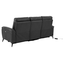 Sofa 3-osobowa rozkładana z regulacją i usb Rana 215cm szara Actona
