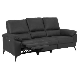 Sofa 3-osobowa rozkładana z regulacją i usb Rana 215cm szara Actona