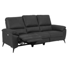 Sofa 3-osobowa rozkładana z regulacją i usb Rana 215cm szara Actona