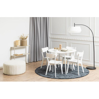 Stół okrągły lakierowany Roxby 105cm biały Actona