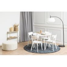 Stół okrągły lakierowany Roxby 105cm biały Actona