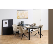 Stół prostokątny z ceramicznym blatem Brentford 200x90cm czarny Actona