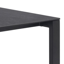 Stół prostokątny z ceramicznym blatem Brentford 200x90cm czarny Actona