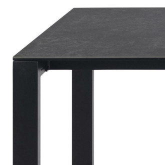 Stół prostokątny z ceramicznym blatem Brentford 200x90cm czarny Actona