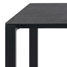 Stół prostokątny z ceramicznym blatem Brentford 200x90cm czarny Actona