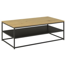 Stolik kawowy z półką loft Gila 120x60cm dąb dziki / czarny Actona