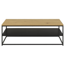 Stolik kawowy z półką loft Gila 120x60cm dąb dziki / czarny Actona
