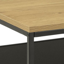 Stolik kawowy z półką loft Gila 120x60cm dąb dziki / czarny Actona