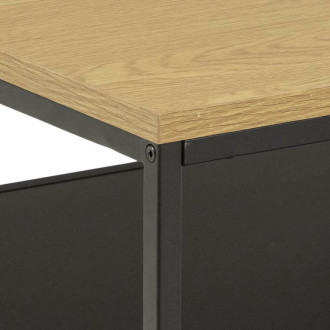 Stolik kawowy z półką loft Gila 55x55cm dąb dziki / czarny Actona