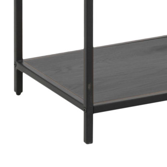 Regał loft z asymetrycznymi półkami Seaford XV 114x185cm czarny Actona