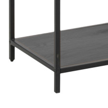 Regał loft z asymetrycznymi półkami Seaford XV 114x185cm czarny Actona