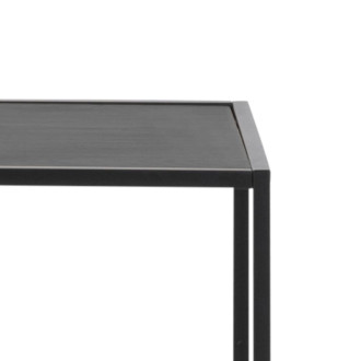 Regał loft z asymetrycznymi półkami Seaford XV 114x185cm czarny Actona