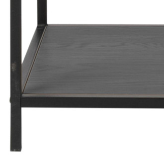 Regał loft z asymetrycznymi półkami Seaford XV 114x185cm czarny Actona