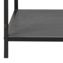 Regał loft z asymetrycznymi półkami Seaford XV 114x185cm czarny Actona