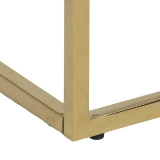 Szafka nocna glamour z półkami Alisma 45cm biały marmur / złoty Actona