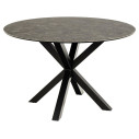 Stół ceramiczny okrągły Heaven 119cm czarny marmur / czarny Actona