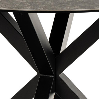 Stół ceramiczny okrągły Heaven 119cm czarny marmur / czarny Actona